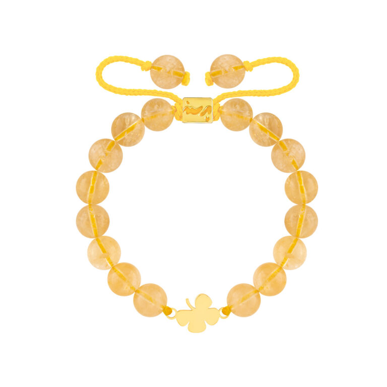 دستبند طلا سنگی برگ