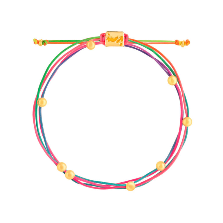 دستبند طلا بافت هشت گوی