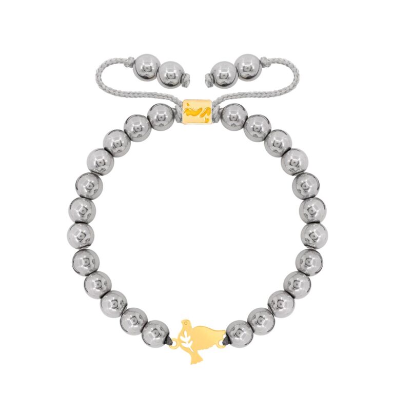 دستبند طلا سنگی پرنده