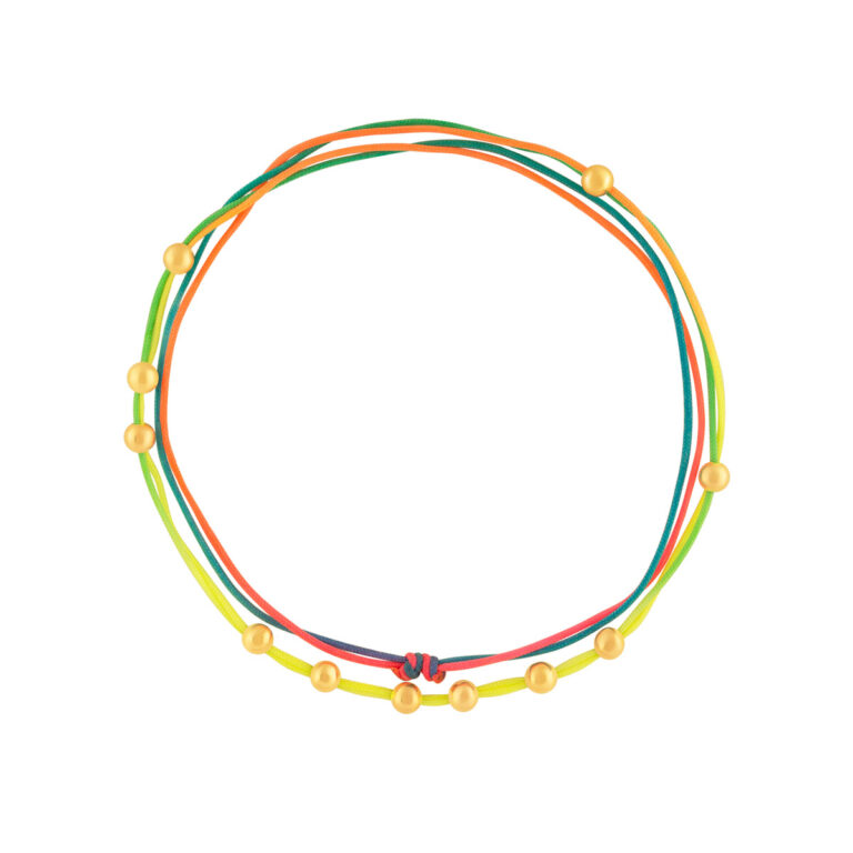 دستبند طلا بافت یازده گوی