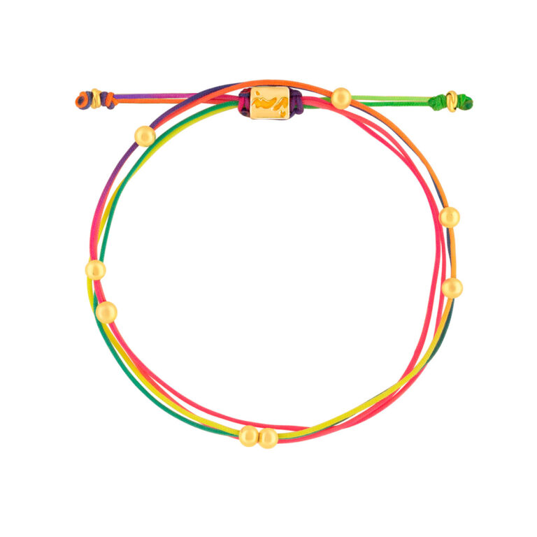 دستبند طلا بافت هشت گوی