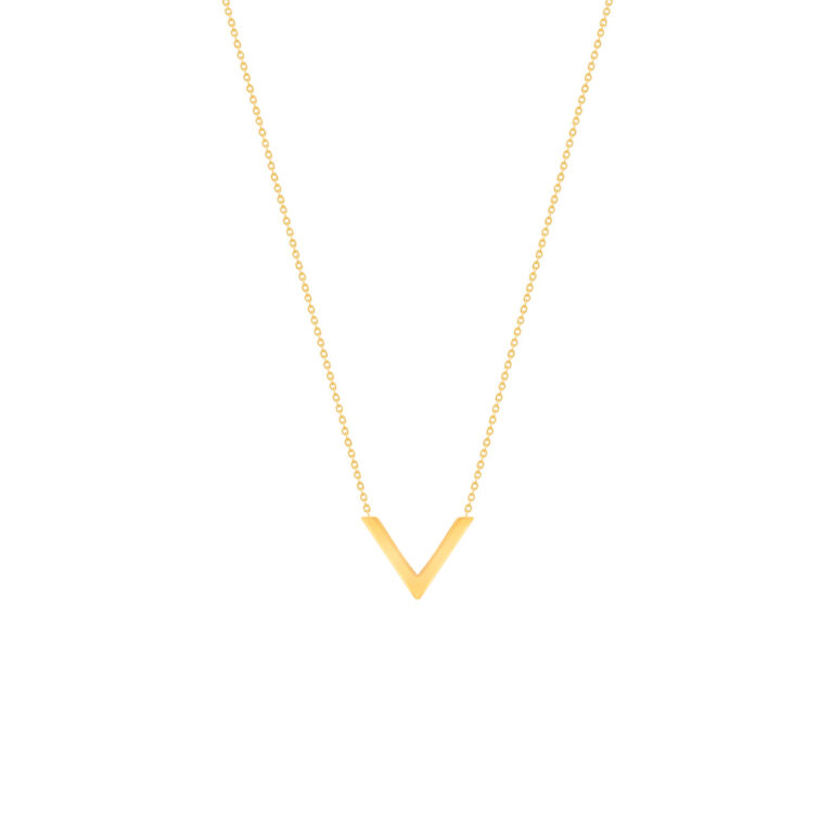 گردنبند طلا V ( وی )