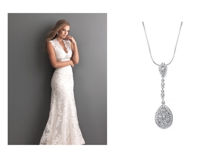 گردنبند مناسب لباس عروس