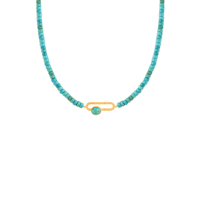 گردنبند طلا سنگی اُشن