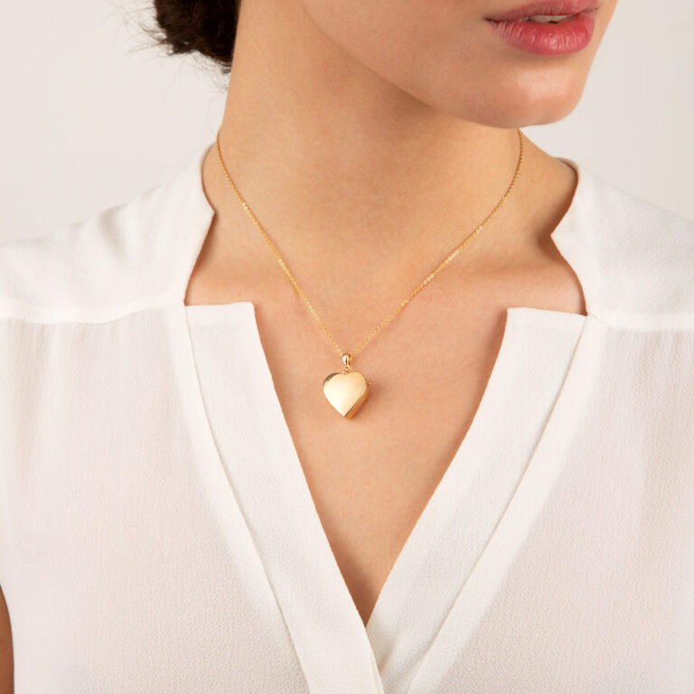 آویز طلا قلب قاب عکسی