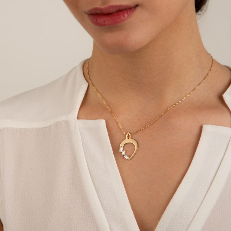 گردنبند طلا اسلیمی اشک