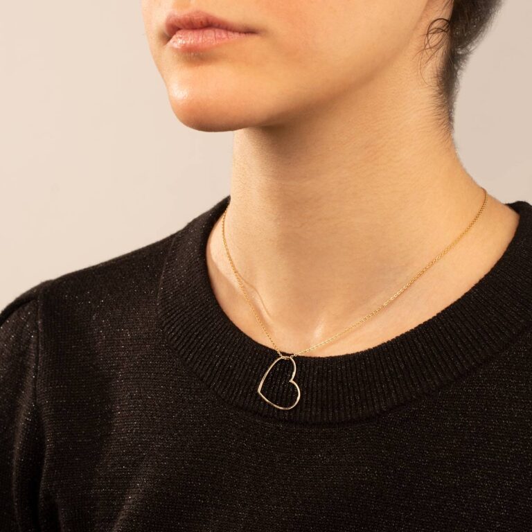 گردنبند طلا قلب تو خالی