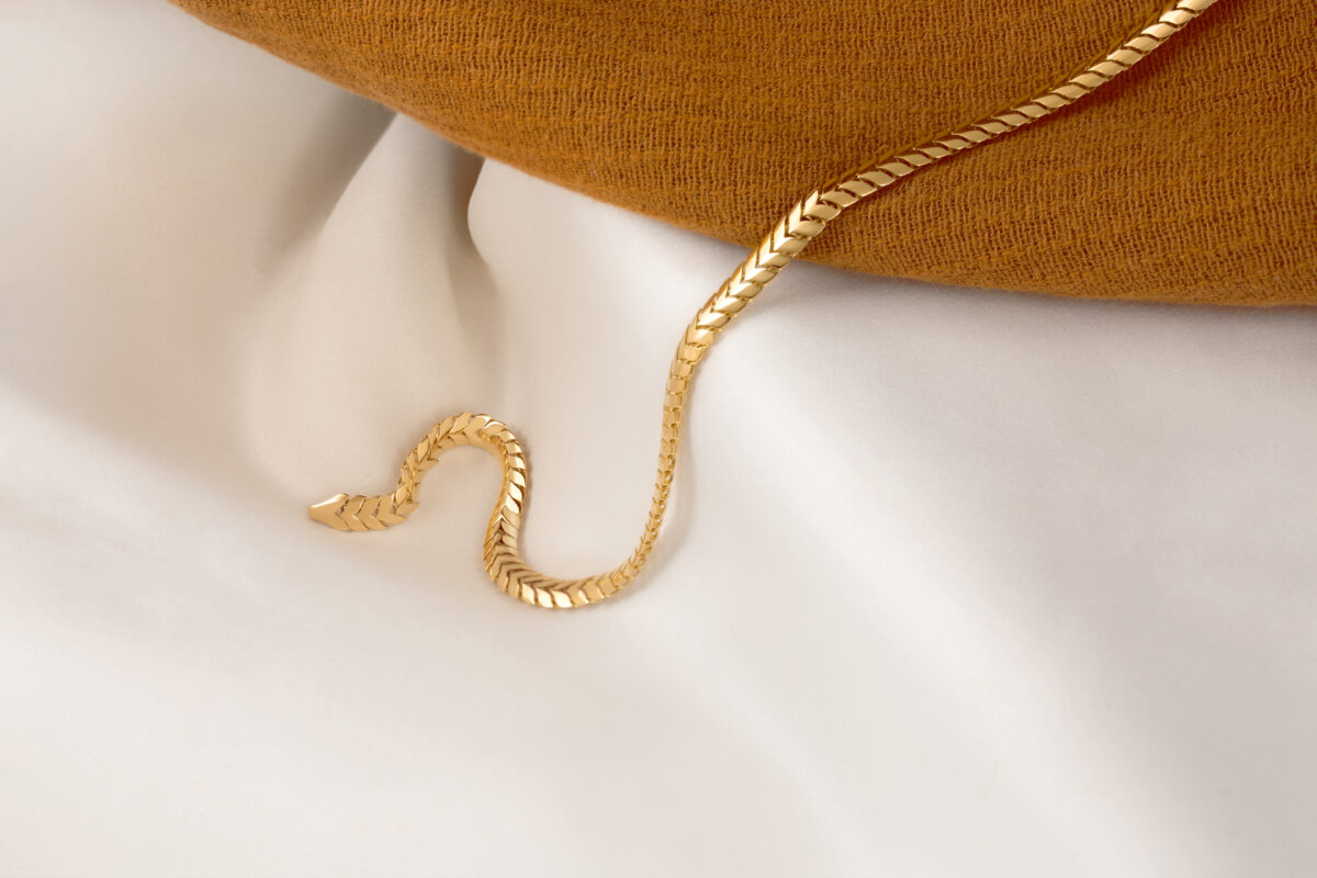 دستبند زنجیری طلا تیغ ماهی - تصویر 3