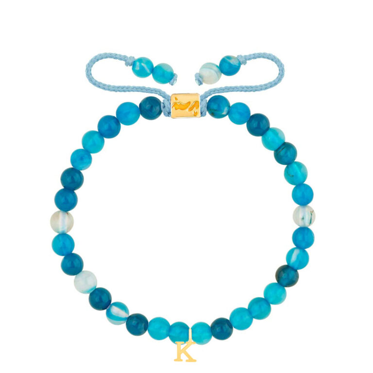 دستبند طلا بچه گانه سنگی آویز k