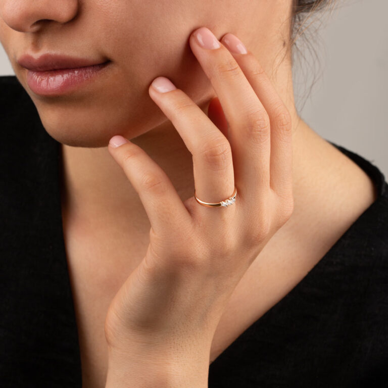 انگشتر طلا نگین باگت