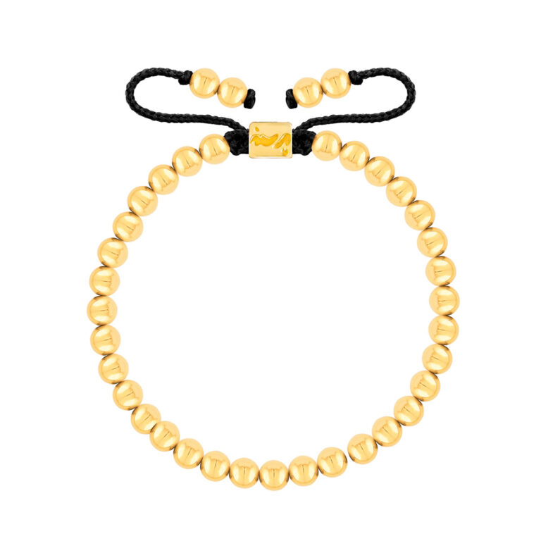 دستبند طلا تمام گوی متوسط