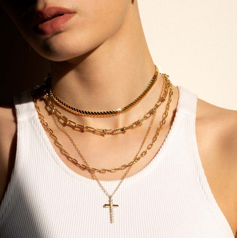 گردنبند زنجیری طلا تیغ ماهی 2