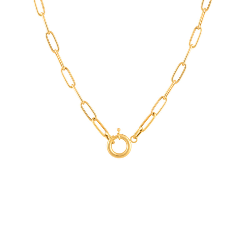 گردنبند زنجیری طلا کادنا قفل دایره متوسط