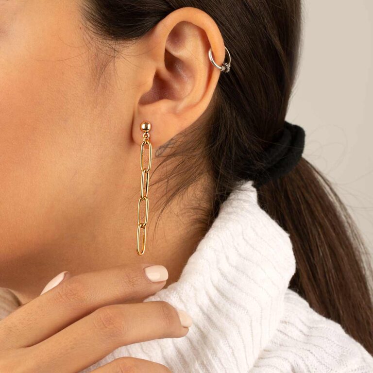 گوشواره طلا کادنا چهار حلقه