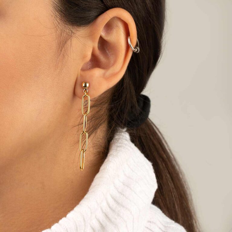 گوشواره طلا کادنا چهار حلقه