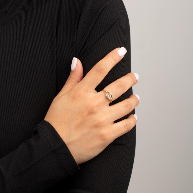 انگشتر طلا آیشن دایره