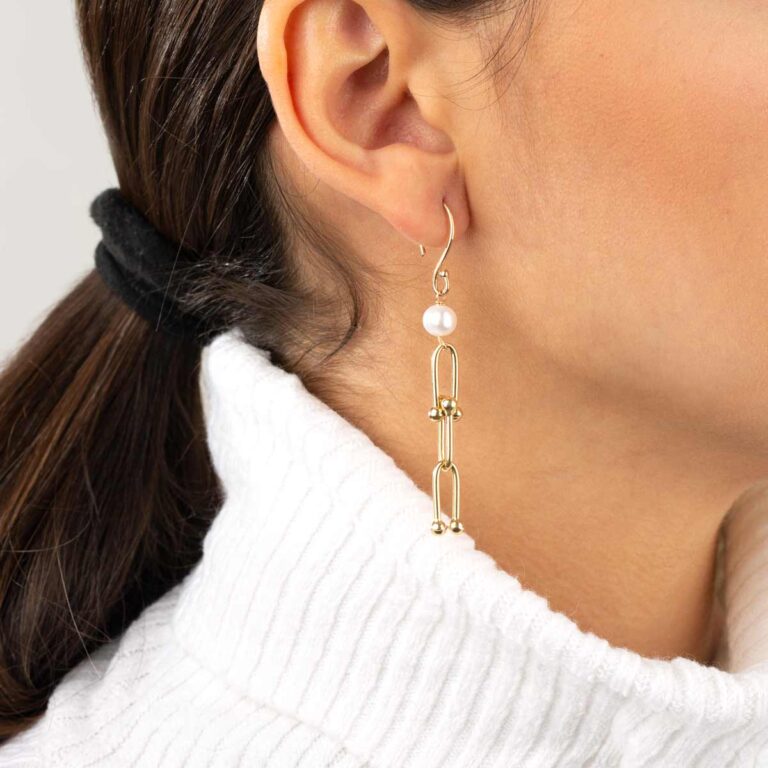 گوشواره طلا تیفانی و مروارید