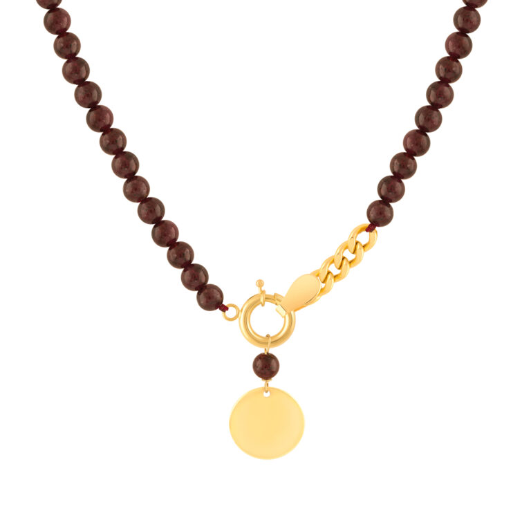 گردنبند طلا کارتیه و دایره حکاکی متوسط