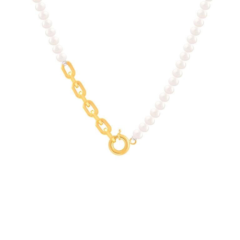 گردنبند طلا هرمس و مروارید