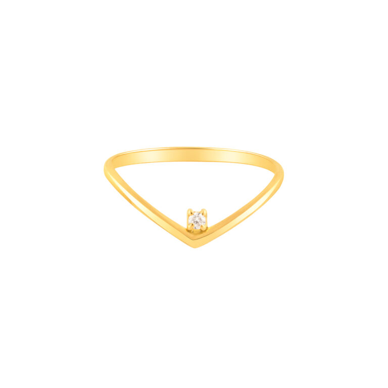 انگشتر طلا هفتی تک نگین