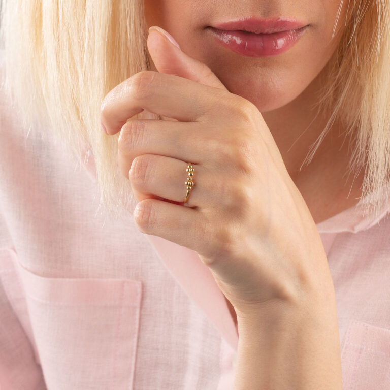 انگشتر طلا توپی