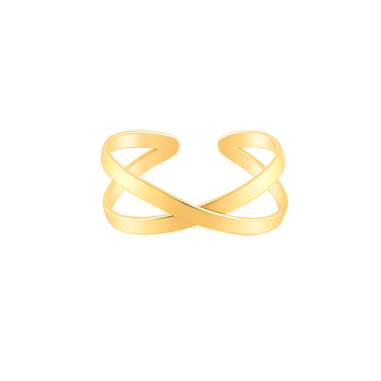 انگشتر طلا دو رینگ ضربدری