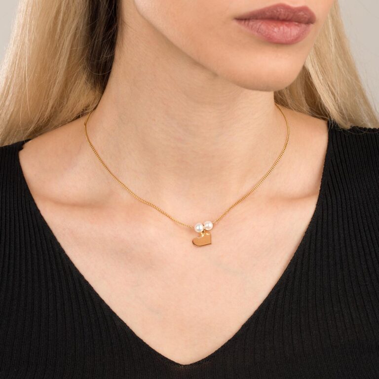 گردنبند طلا قلب لیا