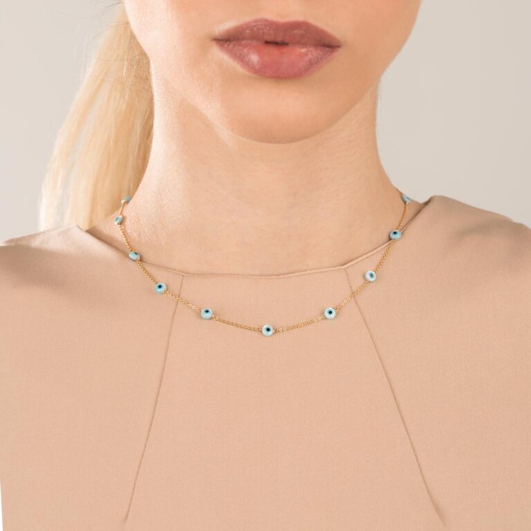 گردنبند طلا پانزده چشم