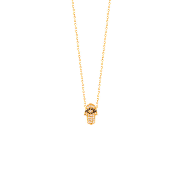 گردنبند طلا دست نگین دار