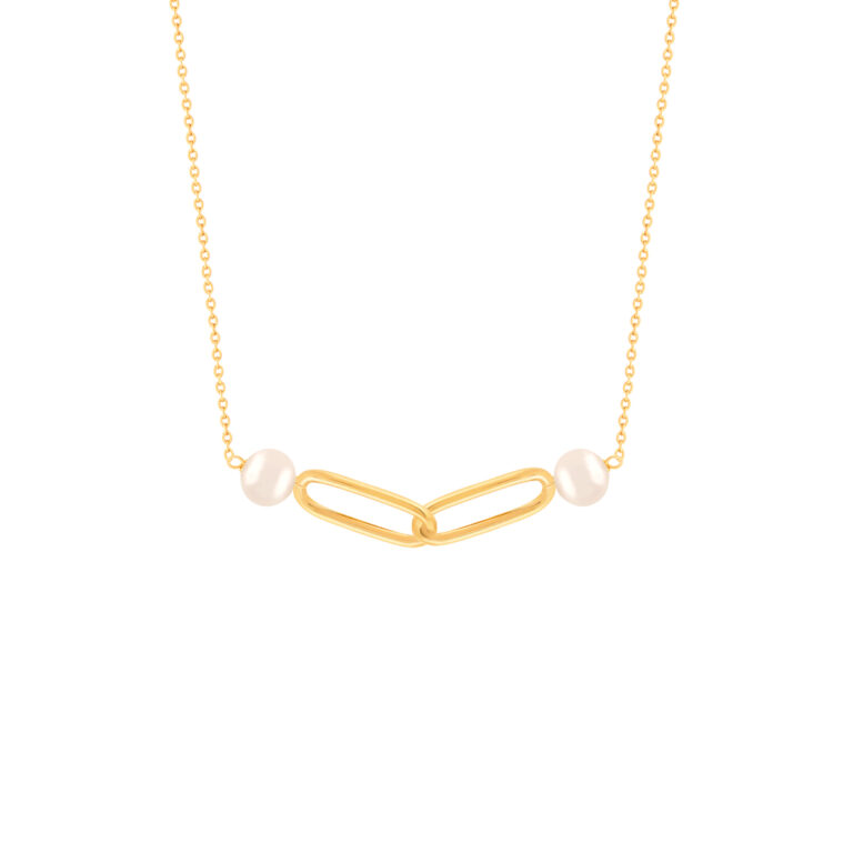 گردنبند طلا کادنا و دو مروارید