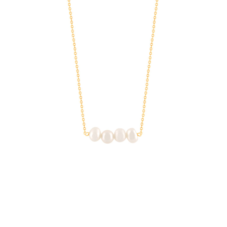 گردنبند طلا چهار مروارید