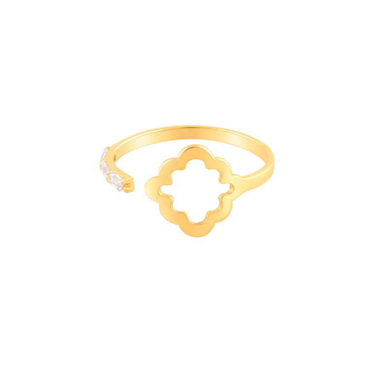 انگشتر طلا اسلیمی و نگین باگت