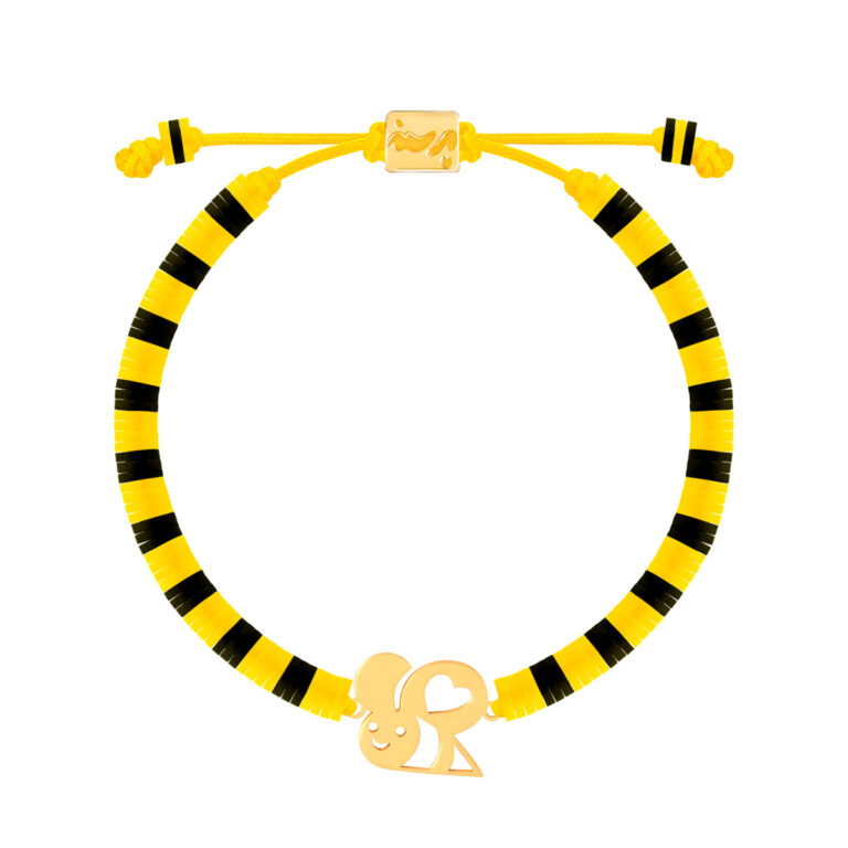 دستبند طلا سنگی بچه گانه زنبور فیمو