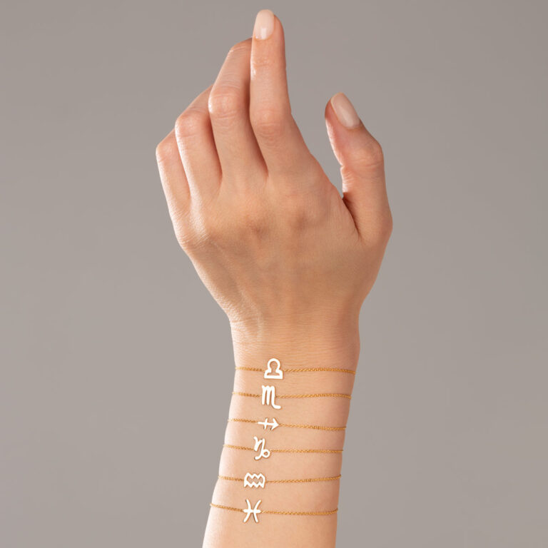 دستبند طلا ساین ماه آبان