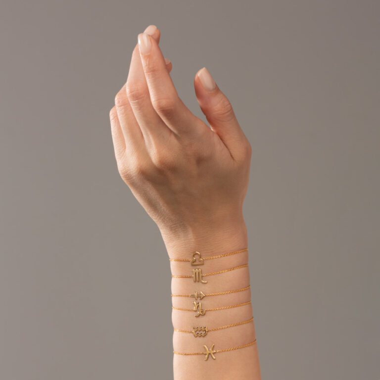 دستبند طلا ساین ماه آبان