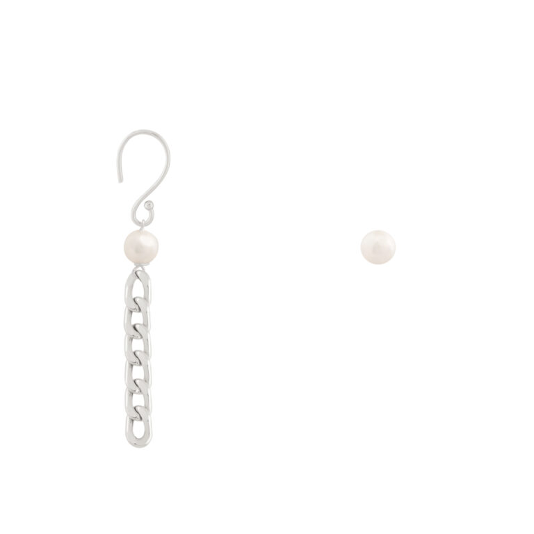 گوشواره طلا سفید کارتیه و مروارید