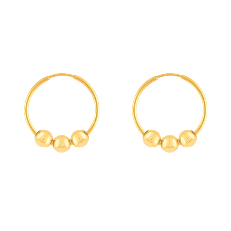 گوشواره طلا سه گوی