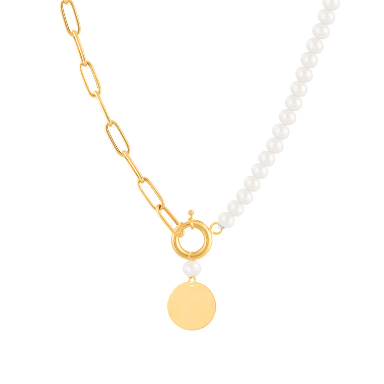 گردنبند طلا سنگی کادنا و دایره حکاکی