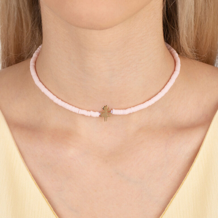 گردنبند طلا سنگی پرنسس فیمو