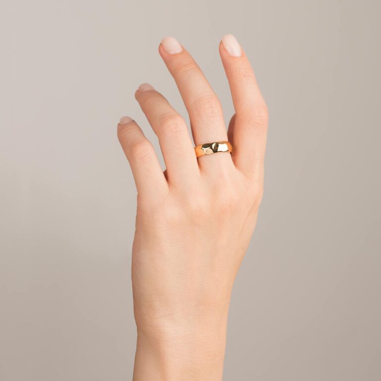 انگشتر طلا دامله کوبیده