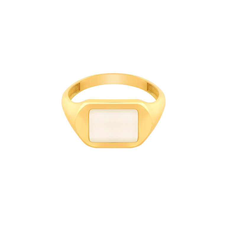 انگشتر طلا صدف مستطیل