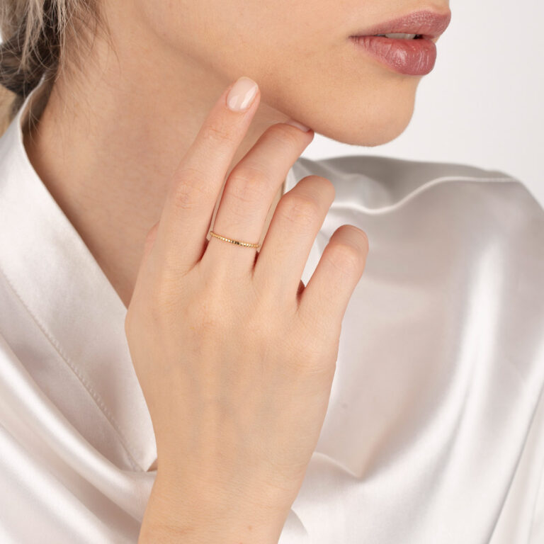 انگشتر طلا رینگ شیار دار