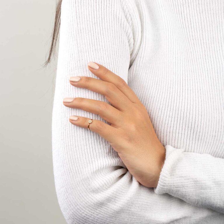 انگشتر طلا پینکی فلاور