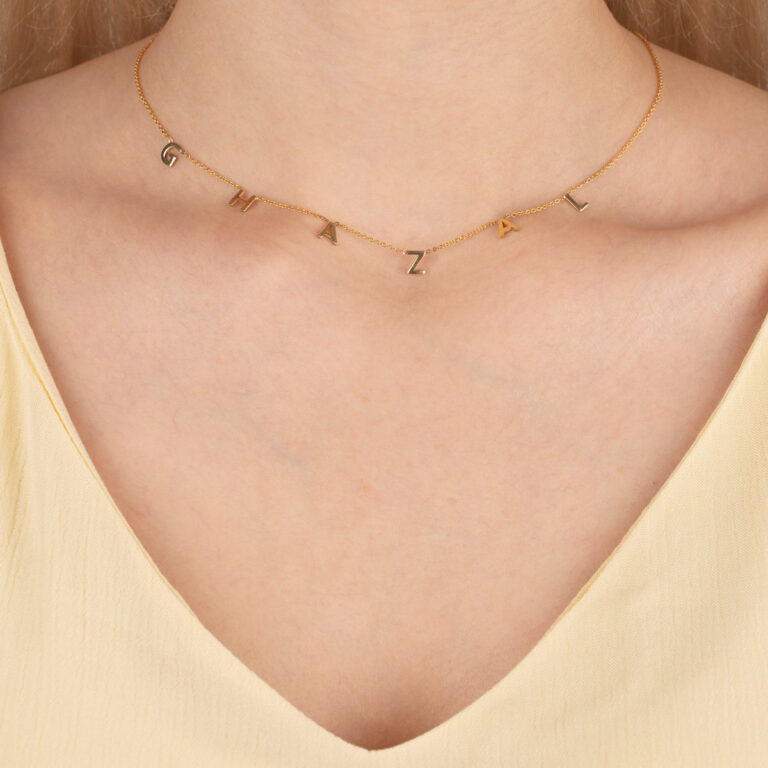 گردنبند طلا اسم غزل