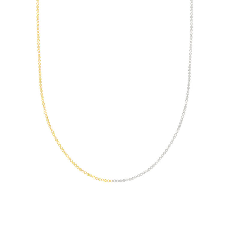 گردنبند طلا رولو دو رنگ