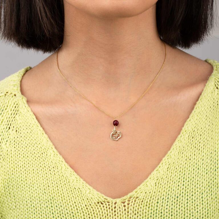 گردنبند طلا پلیت انار