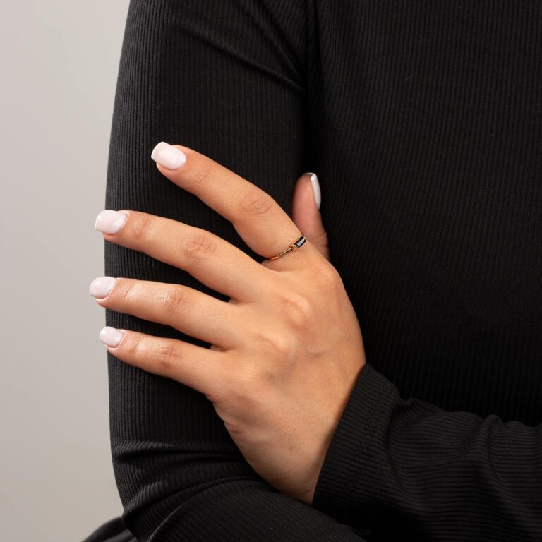 انگشتر طلا مالاکیت مستطیل