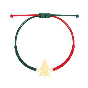 دستبند طلا بافت درخت کریسمس