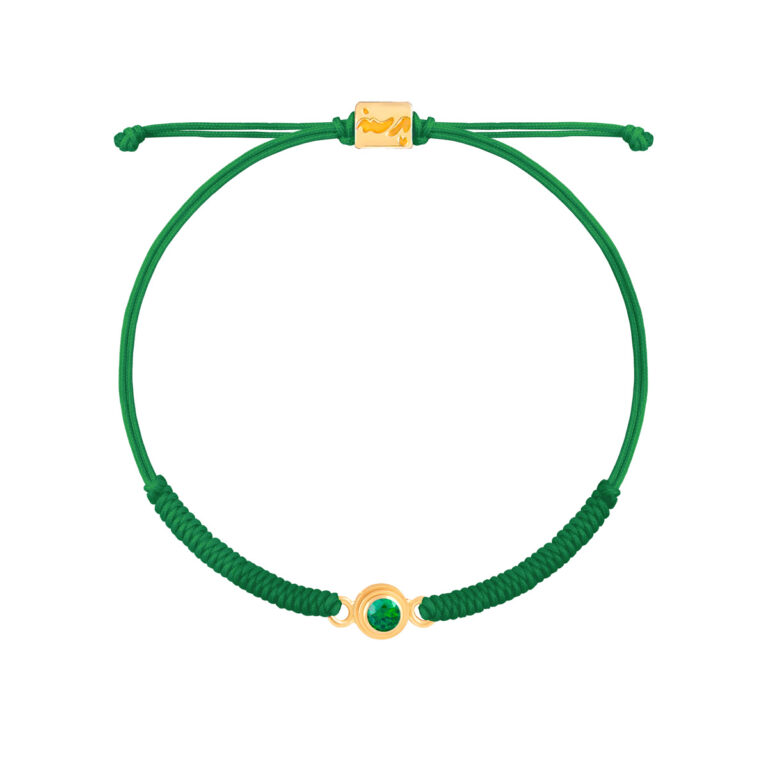 دستبند طلا بافت نورا سبز