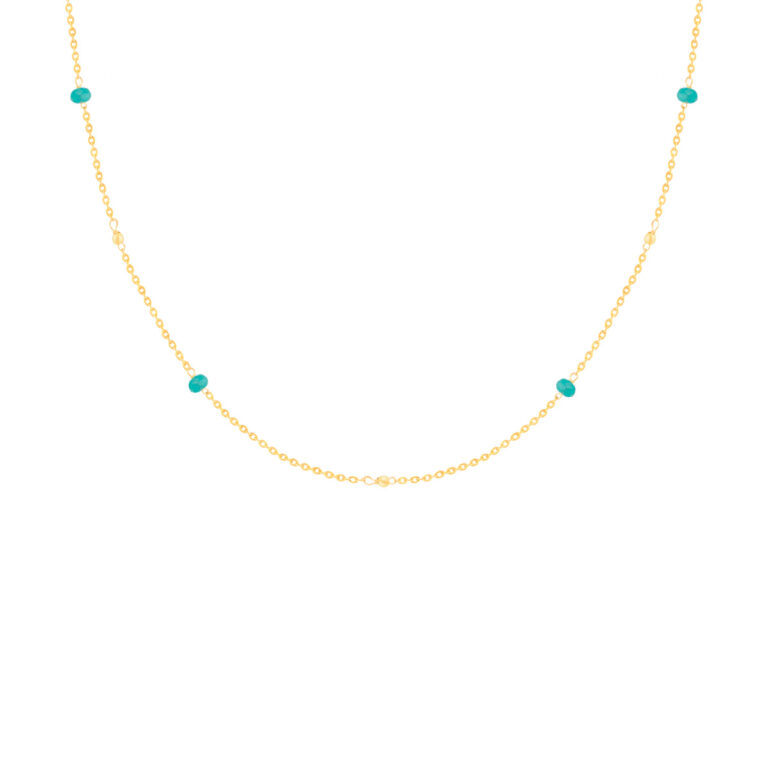 گردنبند طلا آملیا فیروزه